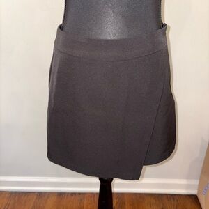 Sincerely Jules Gray Wrap Mini Skirt Work